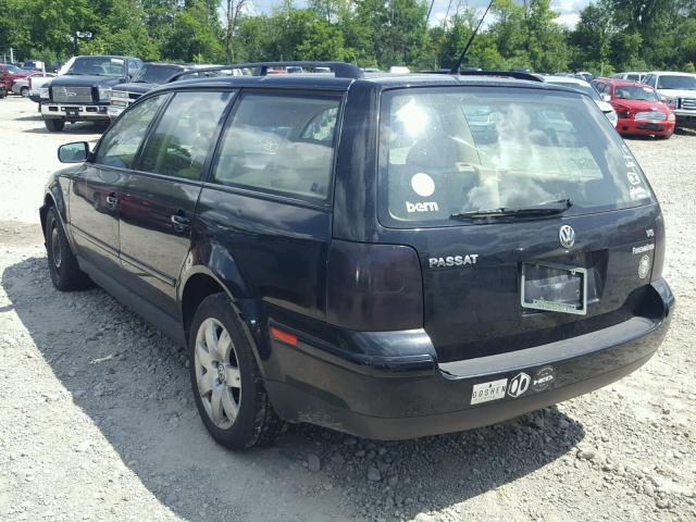 WVWWH63B23E126905 - 2003 VOLKSWAGEN PASSAT GLX BLACK photo 3