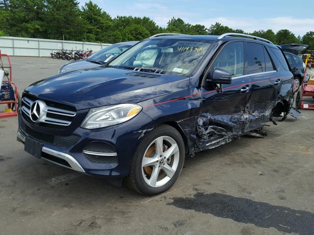 4JGDA5HB1JB062574 - 2018 MERCEDES-BENZ GLE 350 4M BLUE photo 2