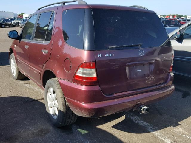 4JGAB72E5XA060999 - 1999 MERCEDES-BENZ ML 430 栗色 照片 3