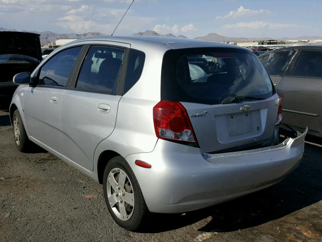 KL1TD66638B249433 - 2008 CHEVROLET AVEO BASE Argent photo 3