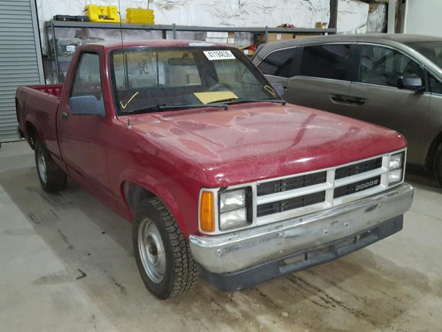 1B7GL26X6KS076030 - 1989 DODGE DAKOTA RED photo 1