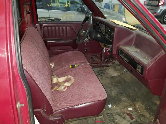 1B7GL26X6KS076030 - 1989 DODGE DAKOTA RED photo 5