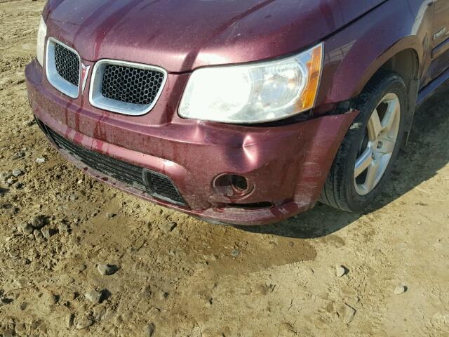 2CKDL637396242184 - 2009 PONTIAC TORRENT GX BURGUNDY photo 9