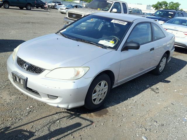 1HGEM21135L008694 - 2005 HONDA CIVIC DX V SILVER photo 2