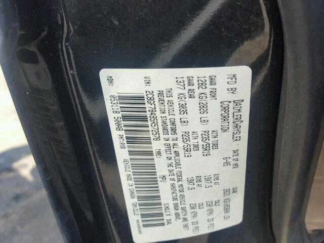 2C8GF78495R572578 - 2005 CHRYSLER PACIFICA L 黑色 照片 10