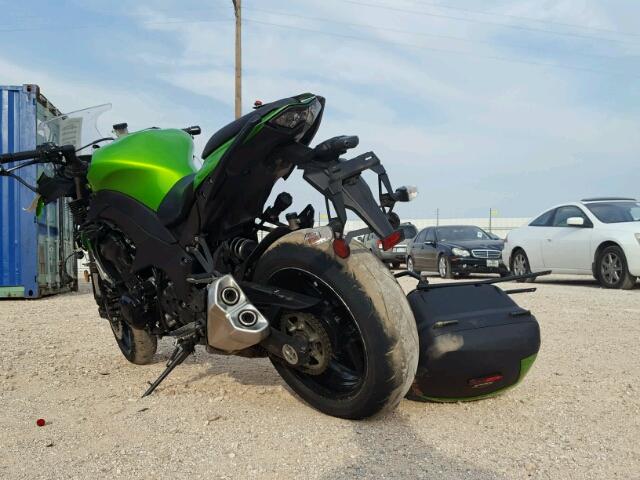 JKAZXCM13EA000898 - 2014 KAWASAKI ZX1000 M GREEN photo 3