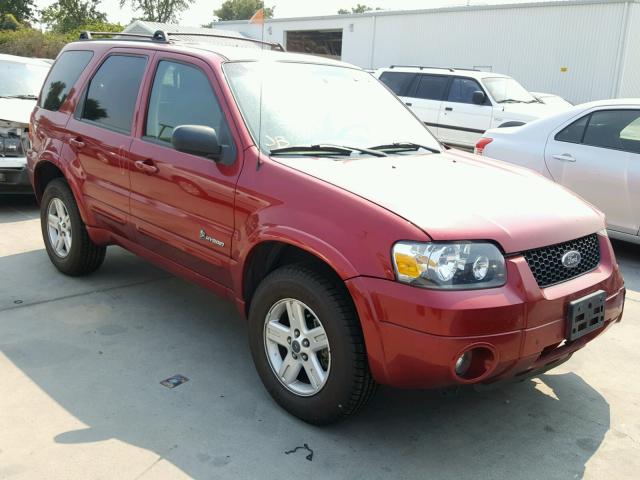 1FMYU95H96KD20033 - 2006 FORD ESCAPE HEV RED photo 1