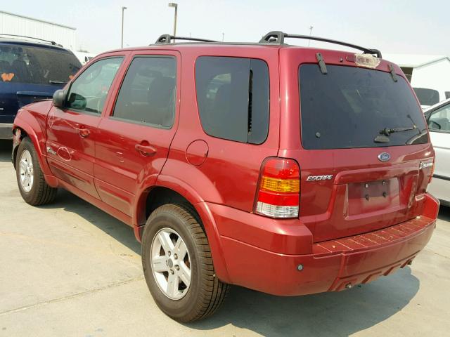 1FMYU95H96KD20033 - 2006 FORD ESCAPE HEV RED photo 3