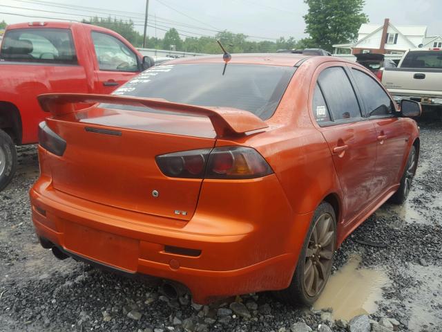 JA3AV66V79U033027 - 2009 MITSUBISHI LANCER RAL ORANGE photo 4