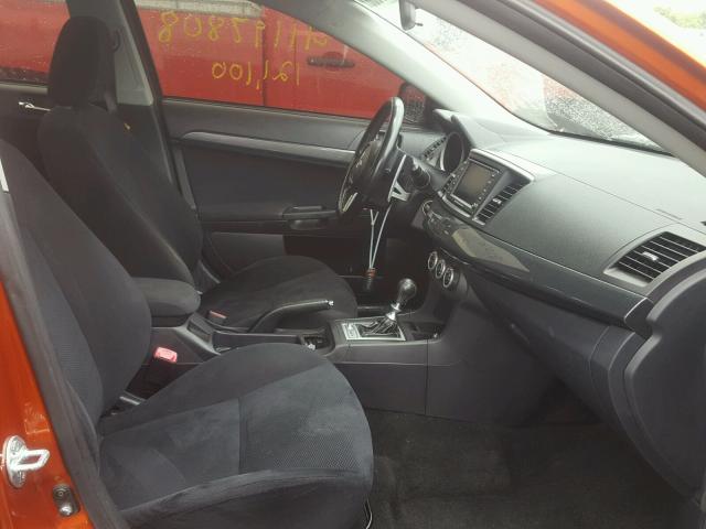 JA3AV66V79U033027 - 2009 MITSUBISHI LANCER RAL ORANGE photo 5