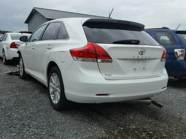 4T3BA3BB0AU014533 - 2010 TOYOTA VENZA BASE WHITE photo 3