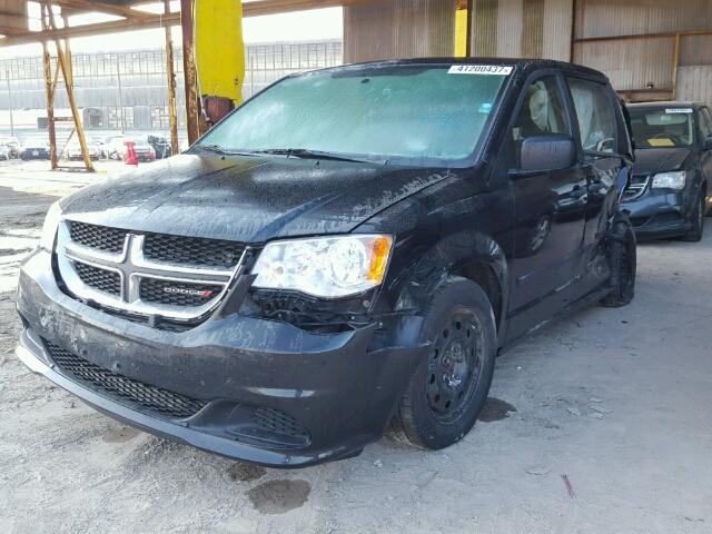 2C4RDGBG0ER176932 - 2014 DODGE GRAND CARA BLACK photo 2