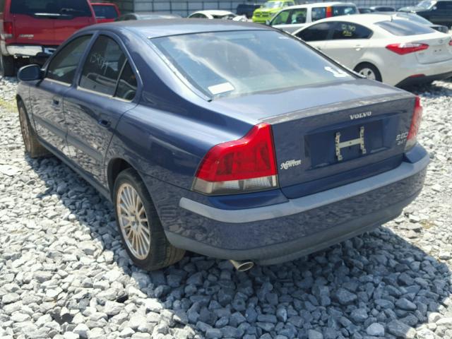 YV1RS58D722148413 - 2002 VOLVO S60 2.4T BLUE photo 3