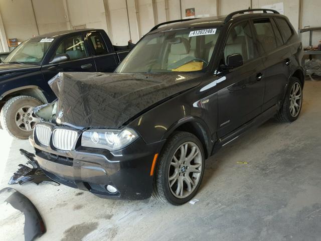 WBXPC93449WJ29123 - 2009 BMW X3 XDRIVE3 BLACK photo 2