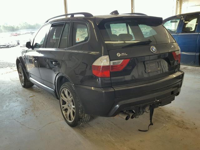 WBXPC93449WJ29123 - 2009 BMW X3 XDRIVE3 BLACK photo 3