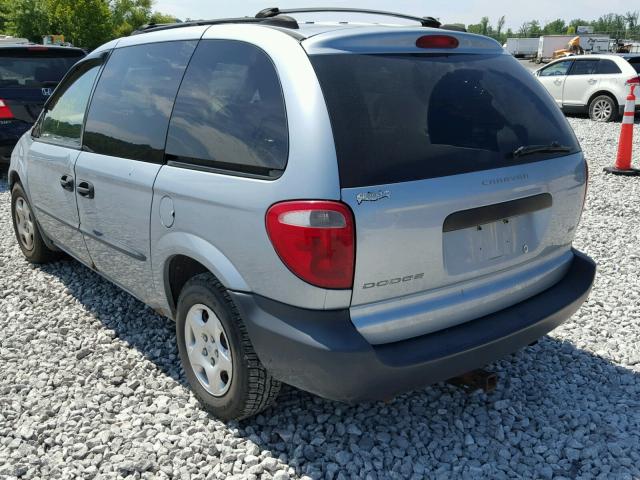 1D4GP253X3B302643 - 2003 DODGE CARAVAN SE BLUE photo 3