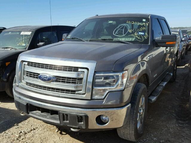 1FTFW1ETXEKD24618 - 2014 FORD F150 SUPER GRAY photo 2