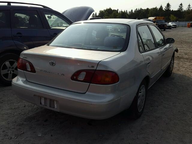 2T1BR12E0YC807357 - 2000 TOYOTA COROLLA VE SILVER photo 4