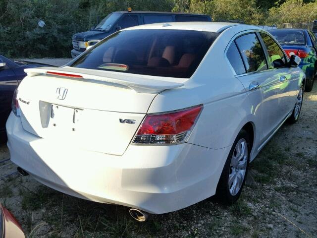 1HGCP3F86AA026977 - 2010 HONDA ACCORD EXL WHITE photo 4