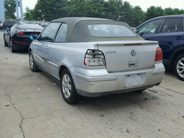 3VWDC21V62M809319 - 2002 VOLKSWAGEN CABRIO GLX 银色 照片 3