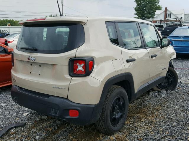 ZACCJBAT0FPB47453 - 2015 JEEP RENEGADE S TAN photo 4