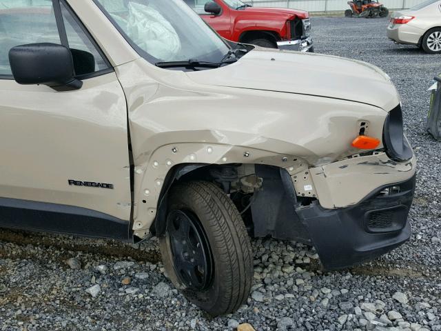 ZACCJBAT0FPB47453 - 2015 JEEP RENEGADE S TAN photo 9