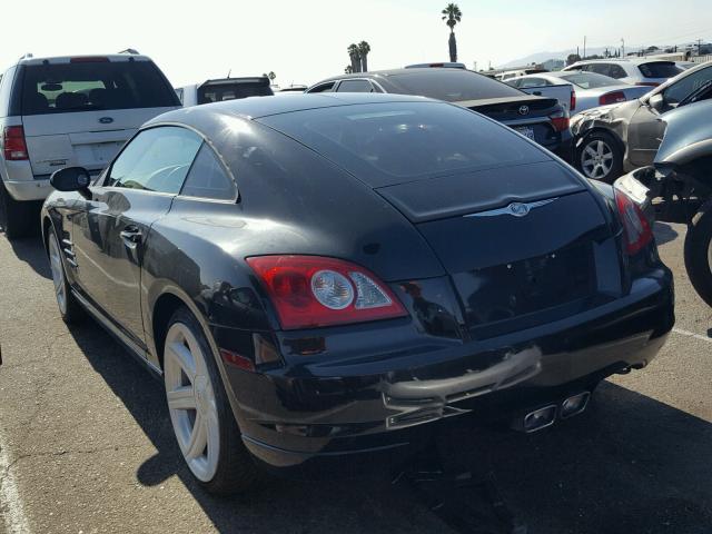 1C3AN69L84X000075 - 2004 CHRYSLER CROSSFIRE BLACK photo 3