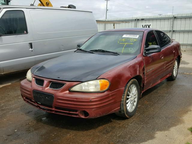 1G2NF52T6YM706536 - 2000 PONTIAC GRAND AM S Qırmızı foto 2