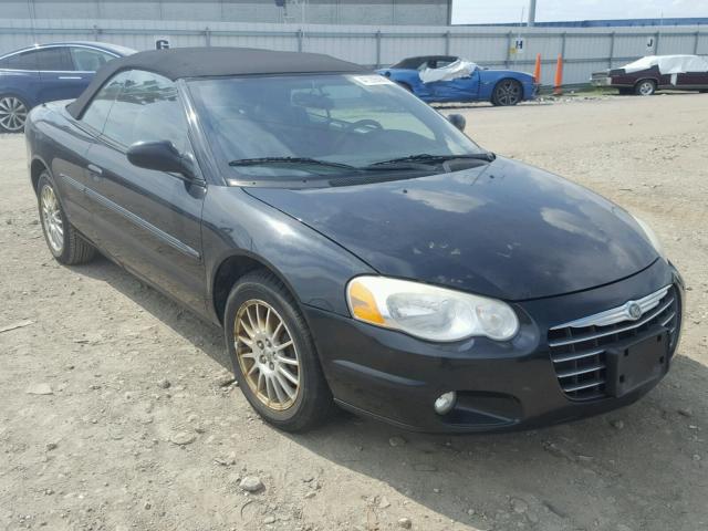 1C3EL55R44N131513 - 2004 CHRYSLER SEBRING LX BLACK photo 1