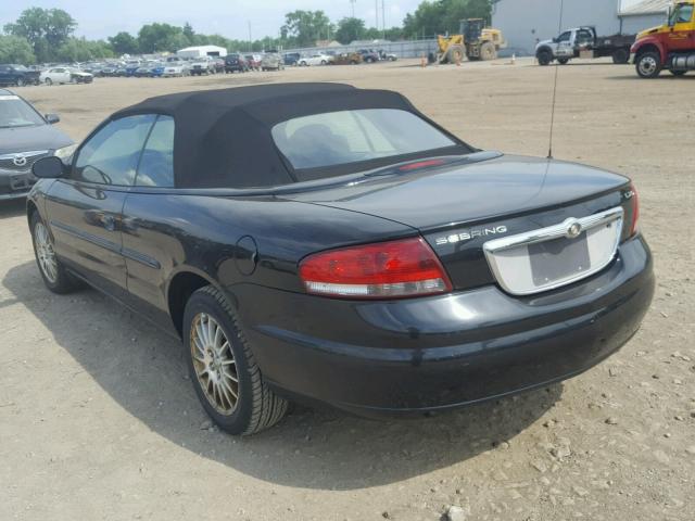 1C3EL55R44N131513 - 2004 CHRYSLER SEBRING LX BLACK photo 3