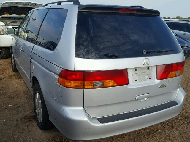 5FNRL18652B017197 - 2002 HONDA ODYSSEY EX SILVER photo 3