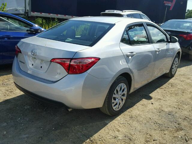 5YFBURHE1HP722306 - 2017 TOYOTA COROLLA SILVER photo 4