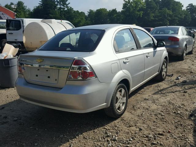 KL1TD5DE7BB234378 - 2011 CHEVROLET AVEO LS SILVER photo 4