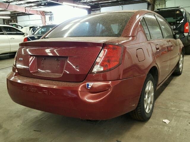 1G8AJ54F24Z156372 - 2004 SATURN ION LEVEL RED photo 4