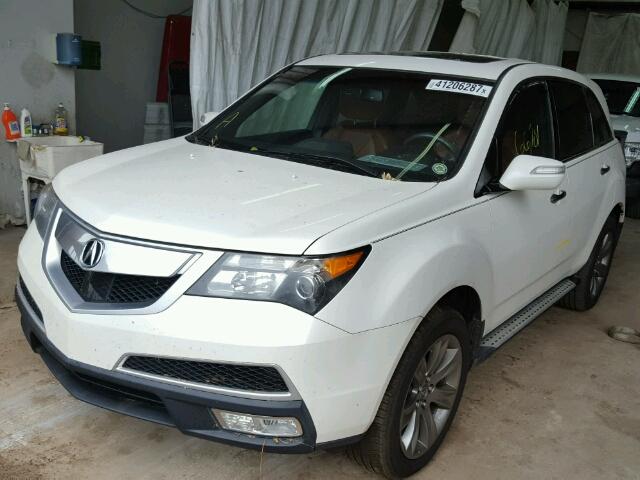 2HNYD2H56AH525364 - 2010 ACURA MDX ADVANC WHITE photo 2