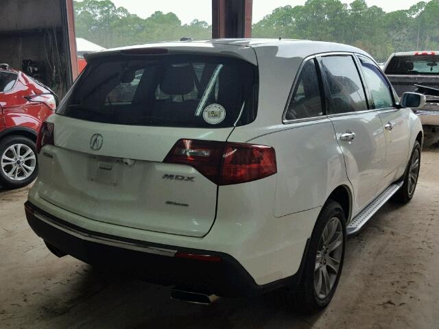 2HNYD2H56AH525364 - 2010 ACURA MDX ADVANC WHITE photo 4