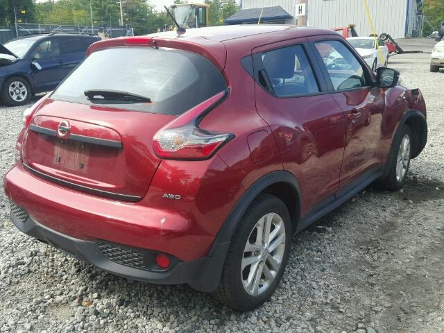 JN8AF5MV2FT560149 - 2015 NISSAN JUKE RED photo 4