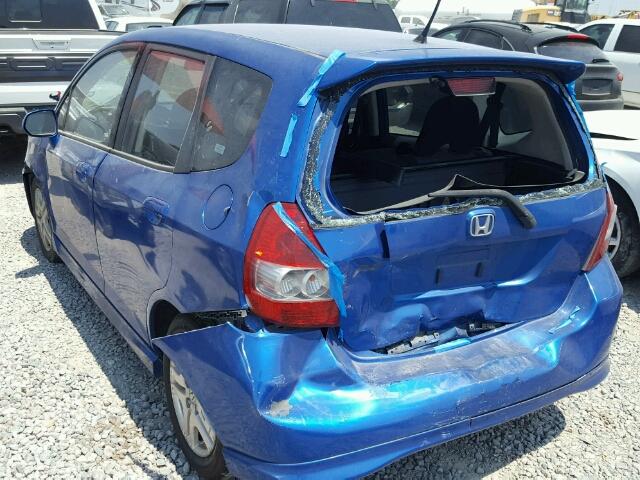 JHMGD38667S024412 - 2007 HONDA FIT S 蓝色 照片 3