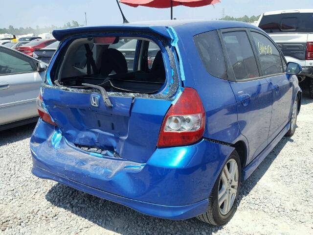 JHMGD38667S024412 - 2007 HONDA FIT S 蓝色 照片 4