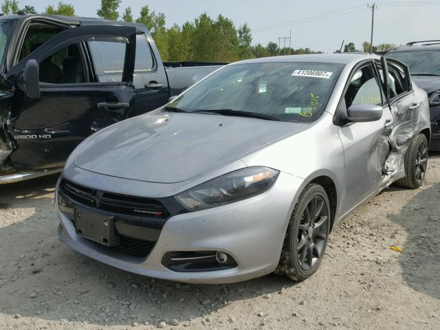 1C3CDFBB2FD316119 - 2015 DODGE DART SXT GRAY photo 2