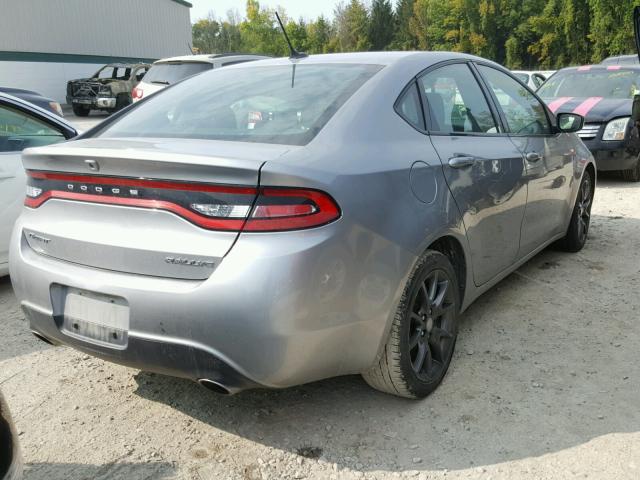 1C3CDFBB2FD316119 - 2015 DODGE DART SXT GRAY photo 4