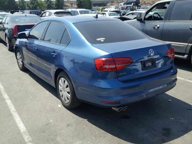 3VW2K7AJ7FM414933 - 2015 VOLKSWAGEN JETTA BASE 蓝色 照片 3