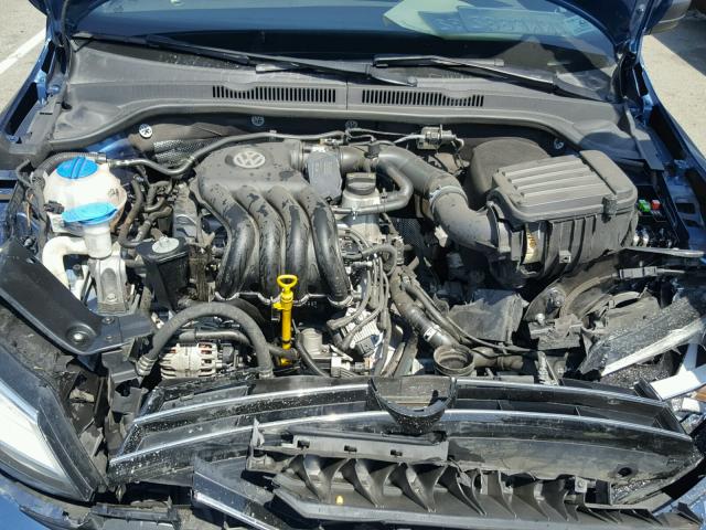 3VW2K7AJ7FM414933 - 2015 VOLKSWAGEN JETTA BASE 蓝色 照片 7