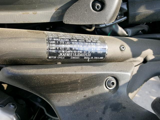 JKAENEE18JDA02530 - 2018 KAWASAKI EN650 E SILVER photo 10