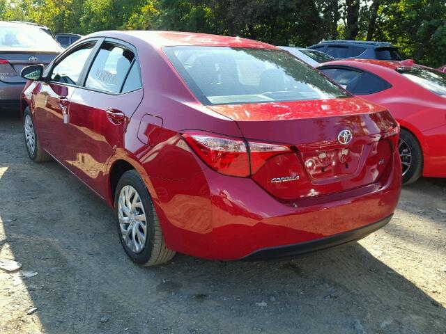 5YFBURHE4HP726172 - 2017 TOYOTA COROLLA BURGUNDY photo 3