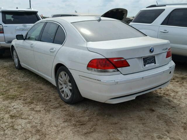 WBAHL83506DT02001 - 2006 BMW 750 WHITE photo 3