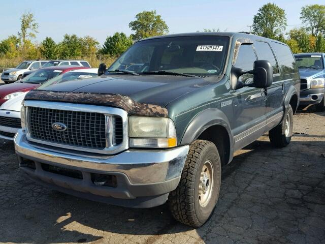 1FMNU41L52EA67138 - 2002 FORD EXCURSION GREEN photo 2