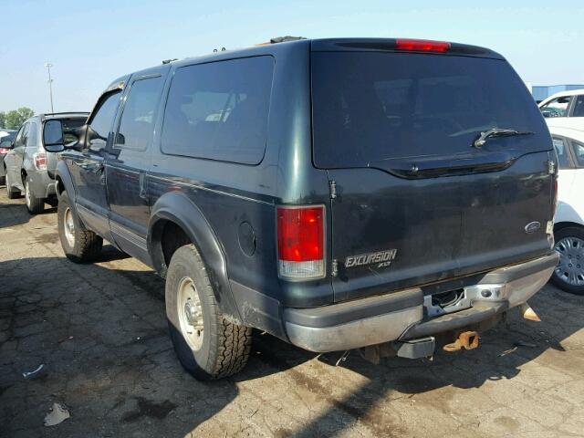 1FMNU41L52EA67138 - 2002 FORD EXCURSION GREEN photo 3