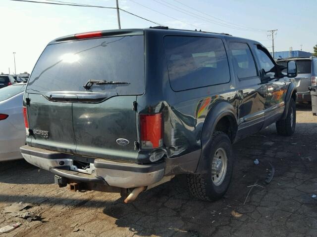 1FMNU41L52EA67138 - 2002 FORD EXCURSION GREEN photo 4