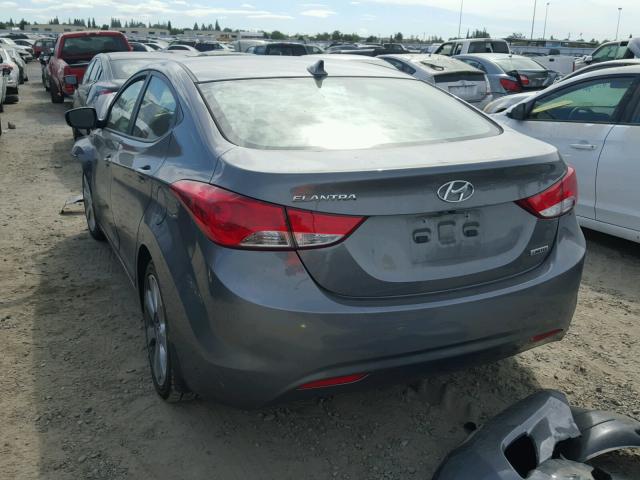 5NPDH4AE7DH298745 - 2013 HYUNDAI ELANTRA GL GRAY photo 3